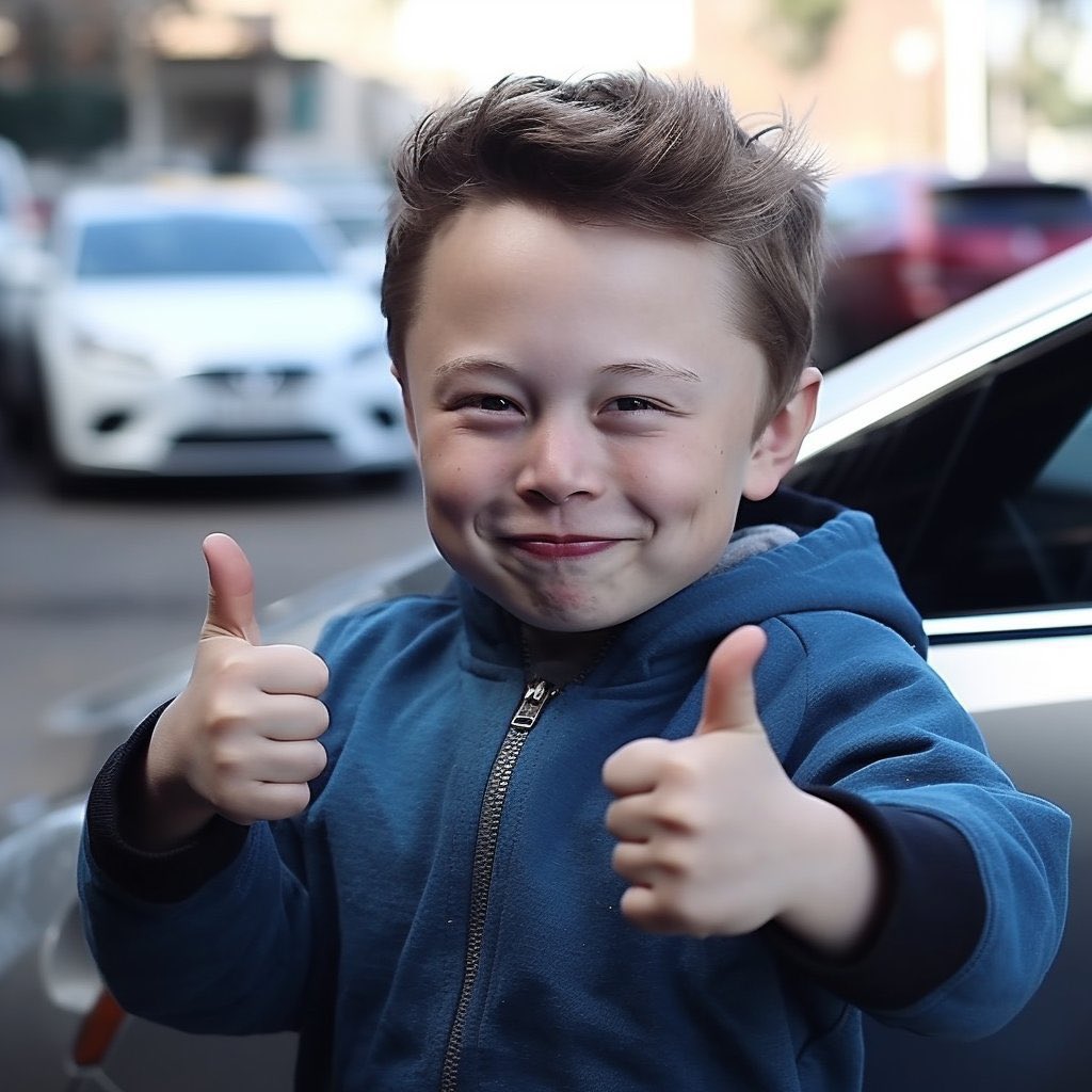 Elon Musk greets his fans after successfully inventing the Time Machine in 2029