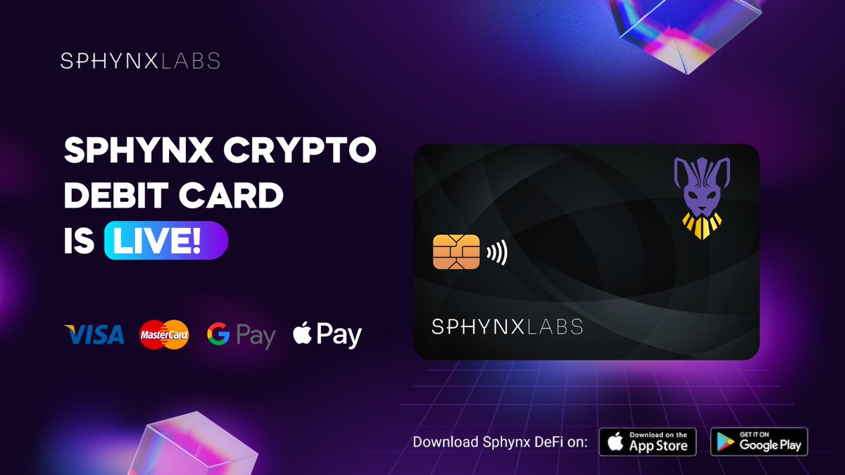 The Sphynx Labs Crypto Debit Card is LIVE! 💳 Two Cards Are Available:  Global🌎 & USA🇺🇸 https://t.co/HQgYSAuzj0 Spend or Give A Card To Friends  & Family! 🎁 $SPHYNX #SphynxLabs #DeFi #crypto #debit #
