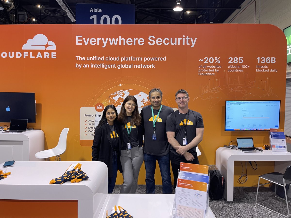 ValSocial's tweet photo. Cloudflare is at #AWS #reInforce. Come and meet our team to learn everything you need to know about #EverywhereSecurity. https://t.co/gNPODrPZiw https://t.co/L9kPNJbJjT