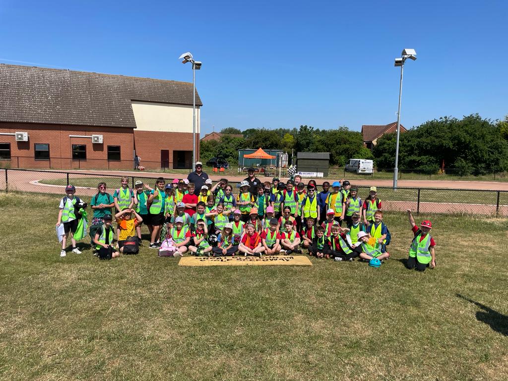 We welcomed Year 4 of <a href="/ClaydonPrimary/">Claydon Primary</a> for a Come &amp; Try It day, over 60 kids took to the track under blue skies.  Some enjoyed it so much they came back tonight for training sessions.

<a href="/claywhitpc/">ClayWhitPC</a> <a href="/BCEasternRegion/">BCEasternRegion</a> <a href="/pcgtblakenham/">Great Blakenham PC</a> 
#cycling #cyclespeedway