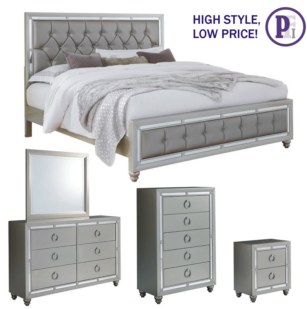 The stunning Luna Bedroom set puts a contemporary spin on old-world style. 
#parliamentfurniture #furniture #modernfurniture #classicfurniture #storagebench #benchstorage #bedroom #bedroomstorage #lounge #loungestorage #homedecor #officedecor #cabbagetown #toronto #thesix