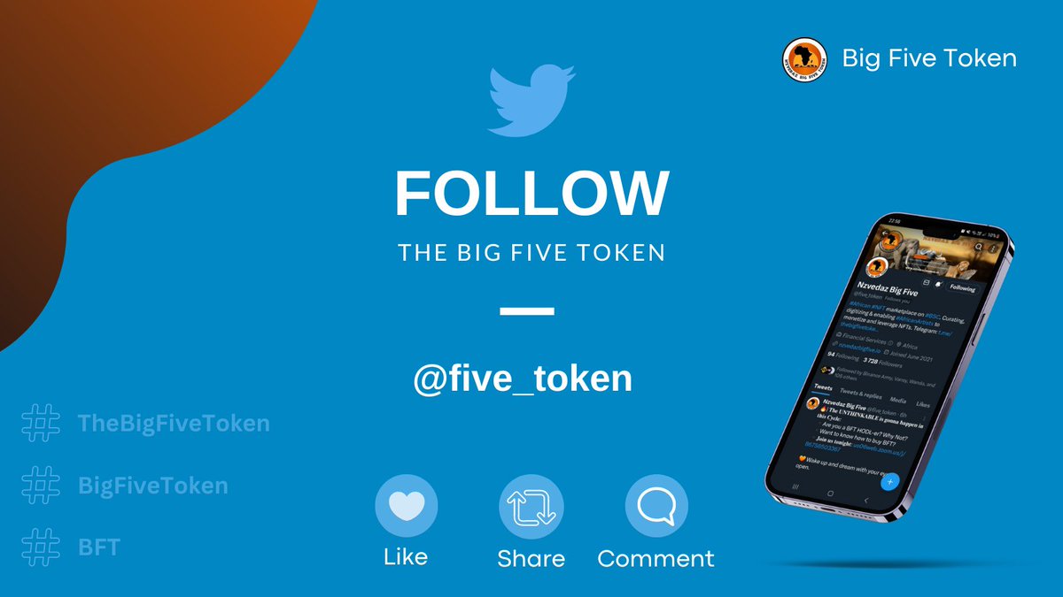 bigfivehodler's tweet photo. Stay up to date with the project development &amp; updates.📢

Follow #TheBigFiveToken now!

⤵️
 @five_token https://t.co/rhfuXr1RTS