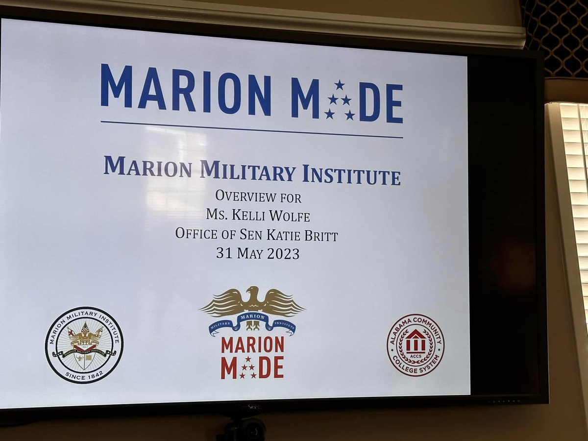 mainstmarional's tweet photo. Main Street Marion &amp; @MarionMilitary were proud to host Kelli Reach Wolfe, rep from @SenKatieBritt's office for a tour of Marion, Marion Military Institute, and Vaiden Field Airport.  

Read more on our Facebook page: https://t.co/aaxpIgZh4P  #MovingMarionForward #OneMarion https://t.co/nXXXF8Vb3i