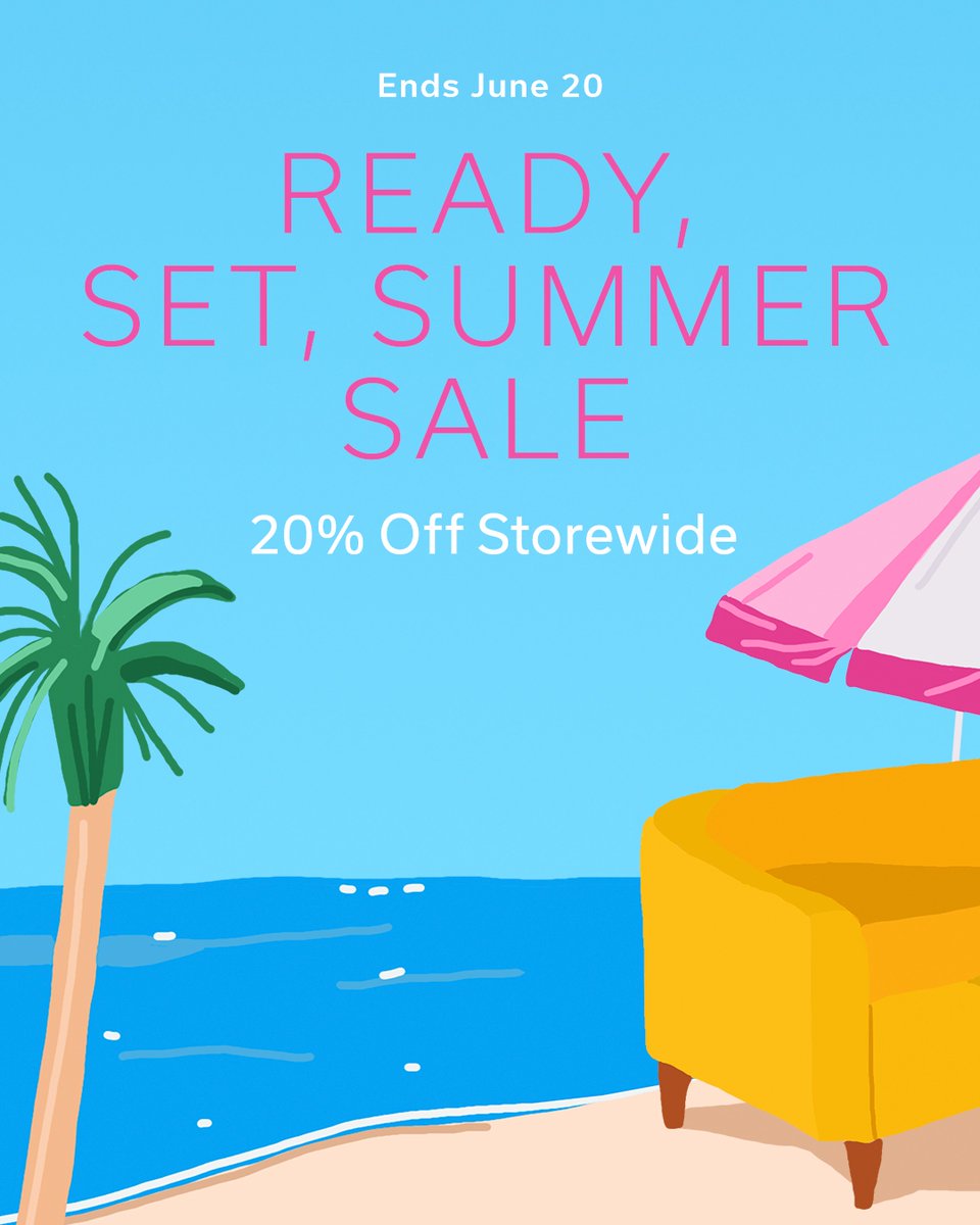 Summer might technically start in 8 days, but that doesn't mean we can't start the hype now! ☀️😎

Start the season right with 20% off ALL furniture and decor storewide.

Click the link to shop:
l8r.it/6746