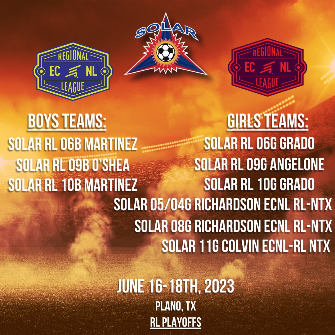 This year has been filled with milestones and greatness across every league! Congratulations to all the teams that made it to the playoffs within their league! Go represent Solar to the fullest and make all of SolarNation proud! #WeAreSolar #SolarProud 🏆