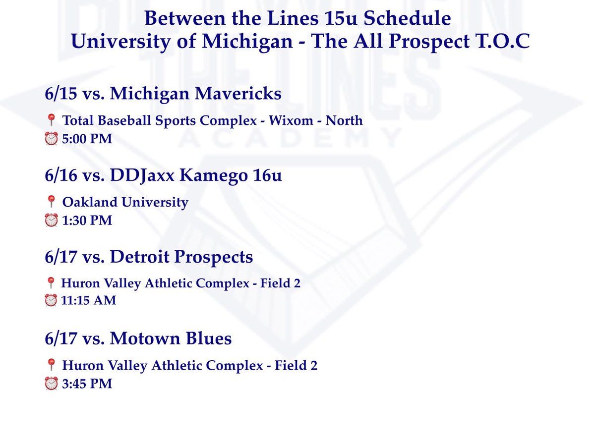 BTLA 15u <a href="/PastimeBaseball/">Pastime Tournaments</a> Schedule