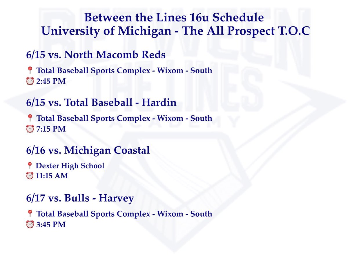 BTLA 16u <a href="/PastimeBaseball/">Pastime Tournaments</a> Schedule