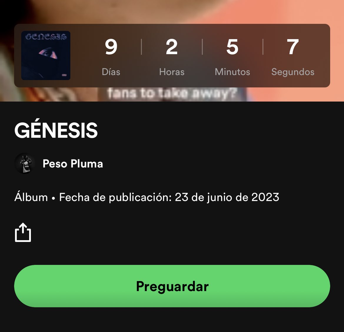 PesoPlumaData's tweet photo. “GÉNESIS” el quinto álbum de Peso Pluma estará disponible este 22 de Junio en todas las plataformas digitales. 

No te olvides de hacer Pre Save:
https://t.co/KRtsw8AVMi https://t.co/g4tYah2HWD
