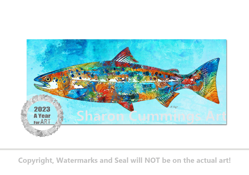Colorful Salmon HERE:  fineartamerica.com/featured/color… #salmon #salmonrun #fish #fishing #fishinglife #FishingGirl #art #artwork #lake #lakelife #flyfishing #AYearForArt #BuyIntoArt