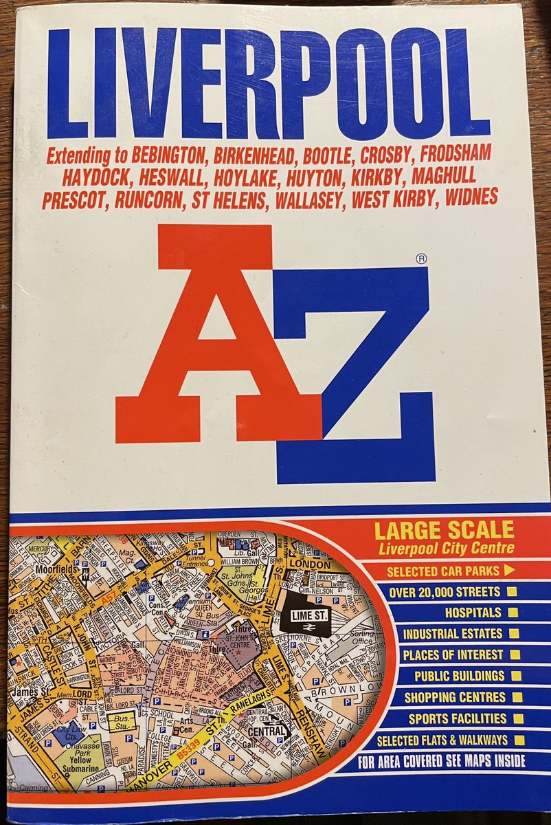 ‘Maps have always been my favourite literature’ (Alfred Wainwright): for some reason, I’ve recently been turning to a slightly out-of-date A to Z of a city I no longer live in for my end-of-the-day reading #maps #mapping #cartography