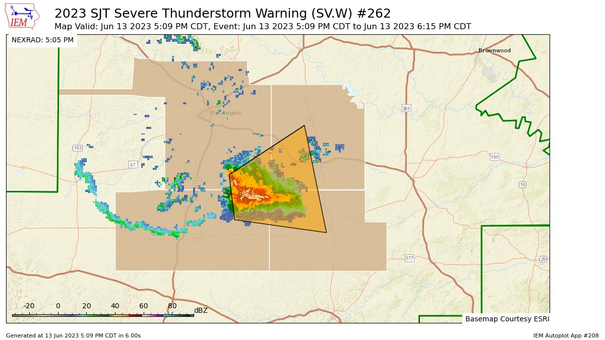 Severe Weather Alerts on Twitter "SJT issues Severe Thunderstorm