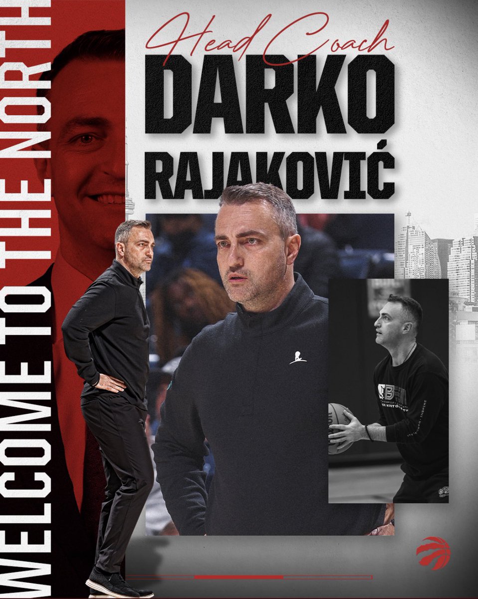 I’m beyond blessed to be new Head Coach with <a href="/Raptors/">Toronto Raptors</a>. I want to thank Mr. Tanenbaum, Masai, Bobby, Dan, Teresa, Alex for trusting me to lead the program. Huge thanks to my family, friends, mentors, players that I coached and my agent for always believing in me #WeTheNorth