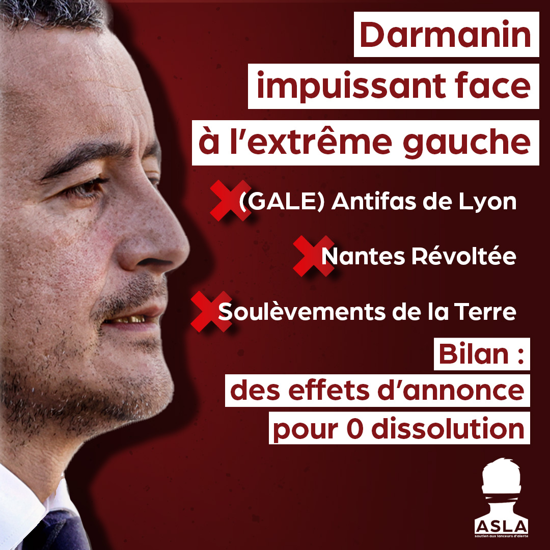 🔴 Soulèvements de la Terre : encore un groupe d’extrême gauche qui n’est pas dissous malgré les promesses de Darmanin !

Retrouvez notre communiqué ➡️ asla.fr/soulevement-de…