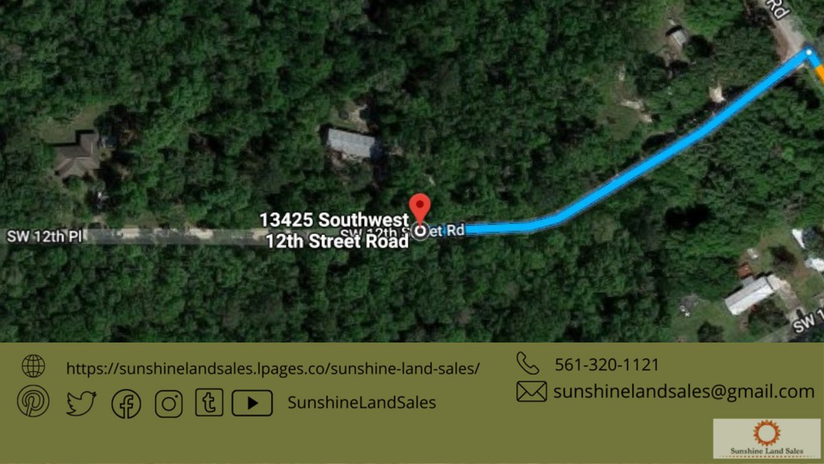 -Land for sale in Marion County.
-Convenient lot and location!
-Located at 0 SW 12th St Rd, Ocala FL #SunshineLandSales #KurtRichter #LandforSale #MarionCounty #FloridaRealEstate 

Call: 561-320-1121 
Email: sunshinelandsales@gmail.com 
Page: sunshinelandsales.lpages.co/spfcl/