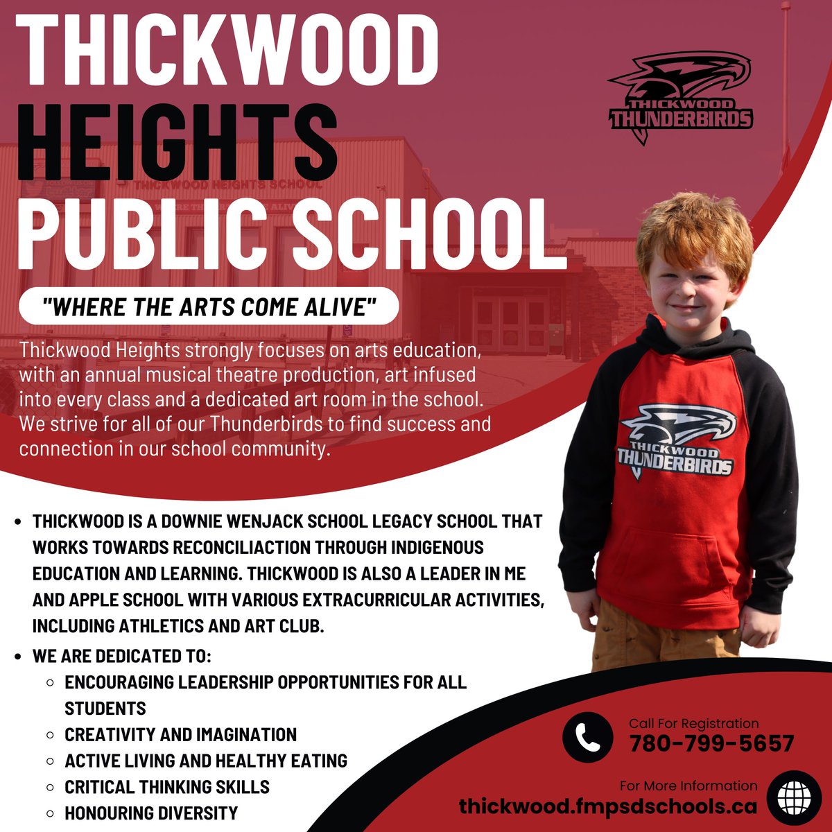 At @thickwoodArts, there is a strong focus on arts education, with an annual musical theatre production, art infused into every class and a dedicated art room in the school. For more info: thickwood.fmpsdschools.ca Register now: bit.ly/3B6Pj6F @annaleeskinner #FMPSD #YMM