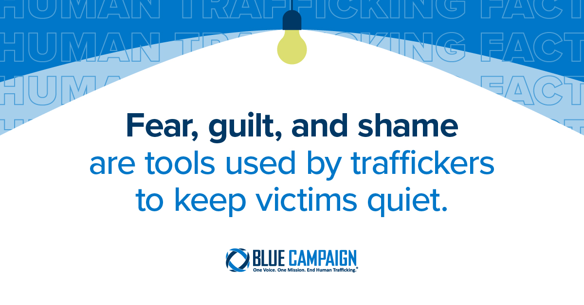 Victims of #HumanTrafficking may not seek help or even self-identify as a victim out of fear, guilt, or shame. Click the link below to learn the signs and identify potential trafficking: go.dhs.gov/ZJN