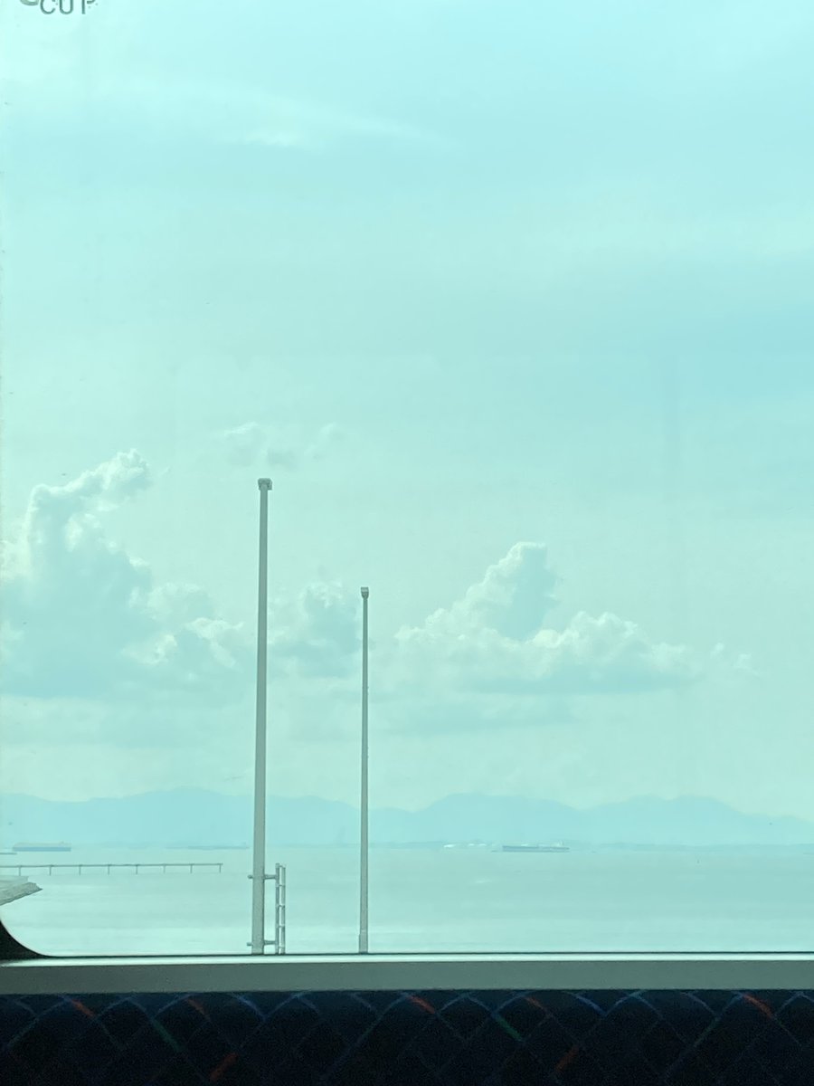 kokoromusubu30's tweet image. おはようございます☔️
昨日のセントレアまでの道のりです🚃
周りには何もなく海の上を走っている感覚が味わえるのがいいですね✨✨
＃セントレア
＃中部空港