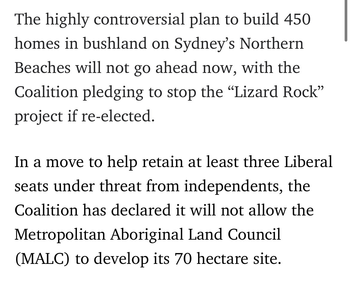 SydneyYIMBY's tweet image. Meanwhile, in Sydney, the Metropolitan Aboriginal Land Council still has its development activities vetoed by local NIMBYs dailytelegraph.com.au/news/nsw/lizar…