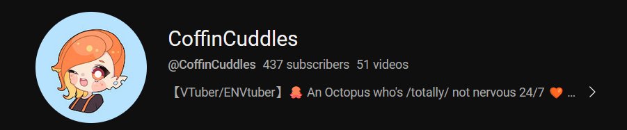 CuddlesCoffin's tweet image. Ooo If the news on the Youtube Monetizing is correct, than we&apos;re nearly there! Come support ya octogirlie here~ ♥ youtube.com/coffincuddles 

#VTuber #VirtualCreator #VTuberUprising #VirtualYoutuber