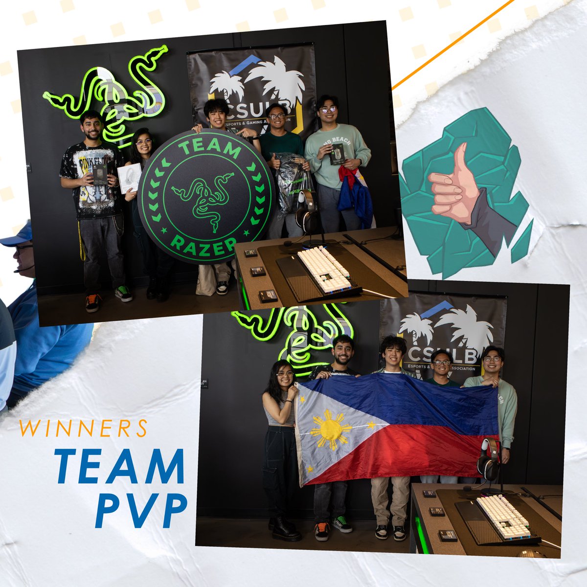 csulbesports's tweet photo. As we are midway through the break, we can’t forget our amazing #Valorant LAN in collaboration with @RazerStore. Look out as we continue to work with #RazerStoreLA to bring you guys even more LANs exclusive to #csulb students!
@RazerGoldNA @Razer https://t.co/RV0nRvFuLf
