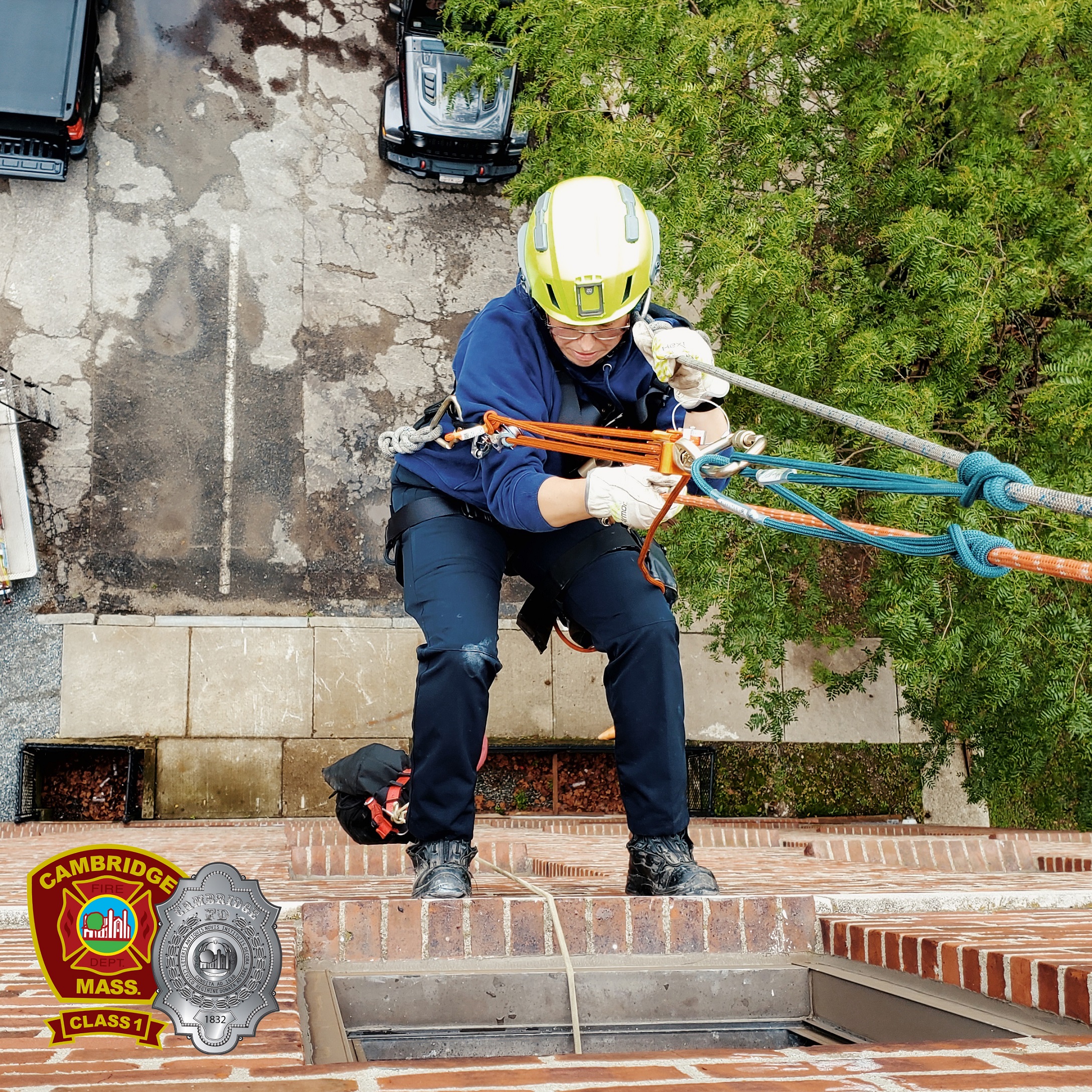 Cambridge Fire Dept. on X: IV) Tech Rescue High Angle Drill: In