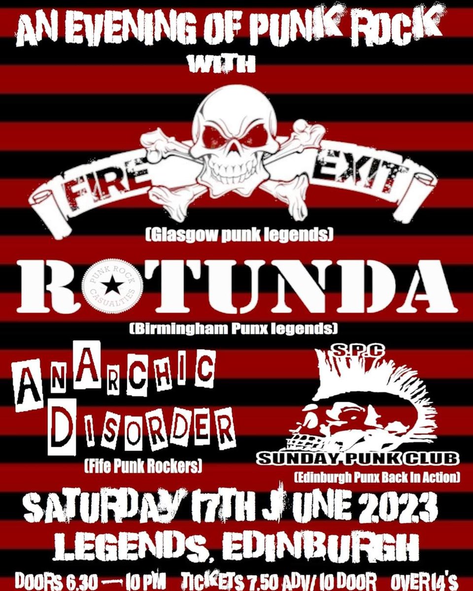New flyer. Sunday Punk Club are now playing Edinburgh calling all punks hardcore Kids. #punx #thrasher #punk77