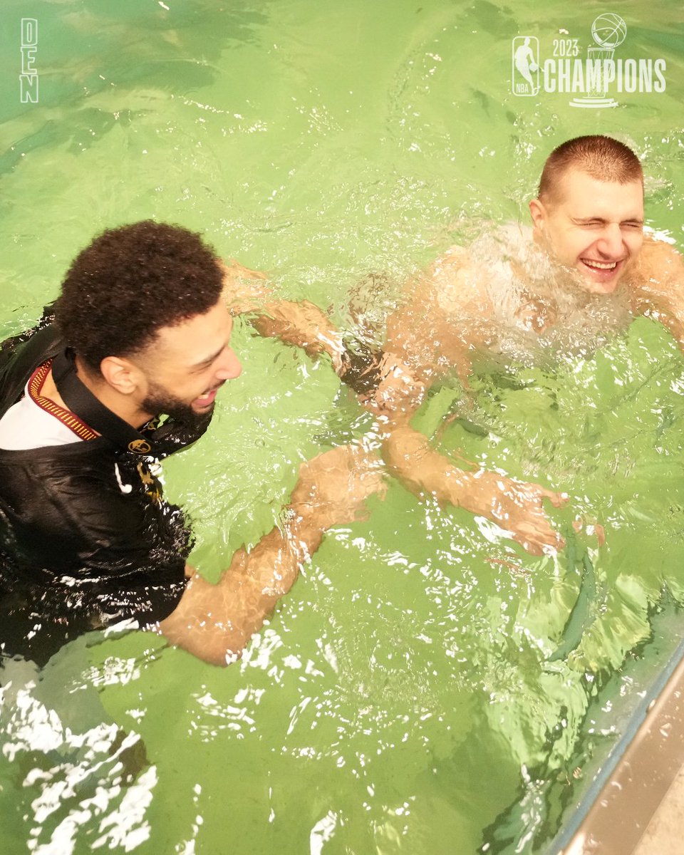 nuggets's tweet photo. It's pool day every day https://t.co/DosHmqFPq4