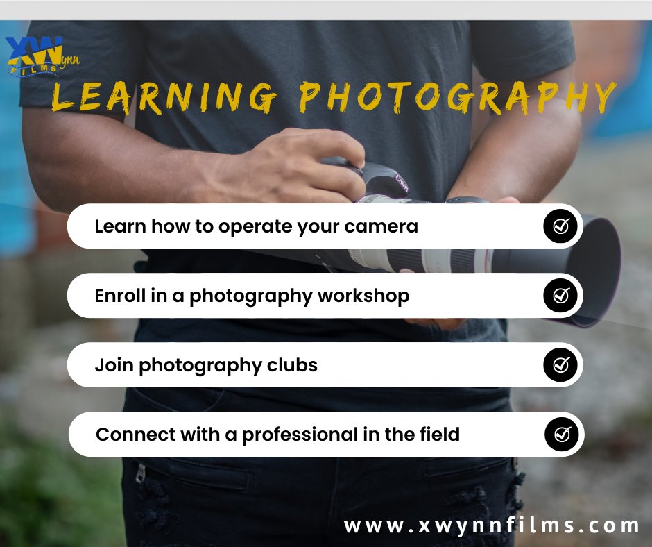Are you interested in #photography but don't know where to start? Here are just a few suggestions to get you started!

#learnphotography #cincinnatiphotographer #XWynnFilms #younameitwefilmit
