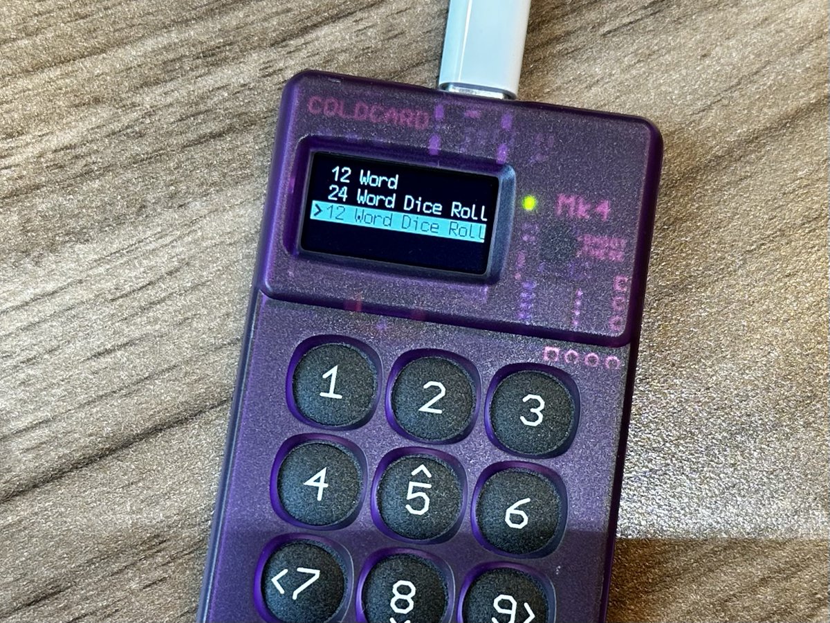 CC can add randomness by rolling dice when generating a Private Key Select  the one with Dice Roll on this screen that appears first All you have to do  is randomly press