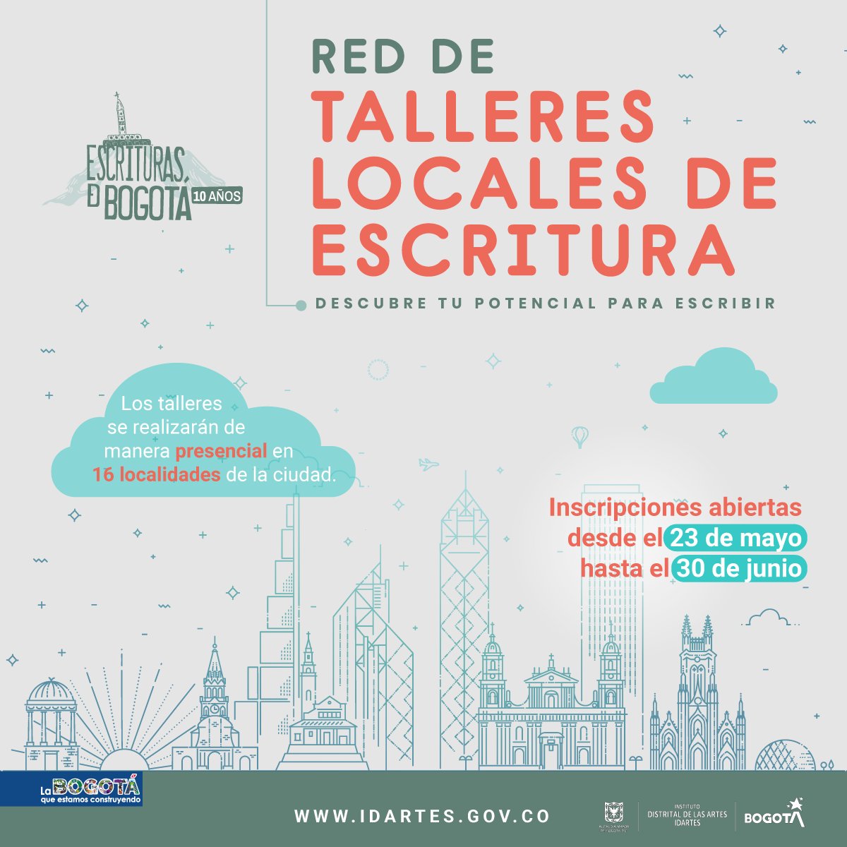 JacoboViveros's tweet photo. Si deseas pertenecer a alguno de los talleres locales de escritura, a través de este enlace podrás diligenciar el formulario para participar en la convocatoria. El formulario estará activo hasta el  30 de junio.  https://t.co/Jm2rUmpLMe Recuerda que estos talleres son gratuitos. https://t.co/CikKJkP2WG