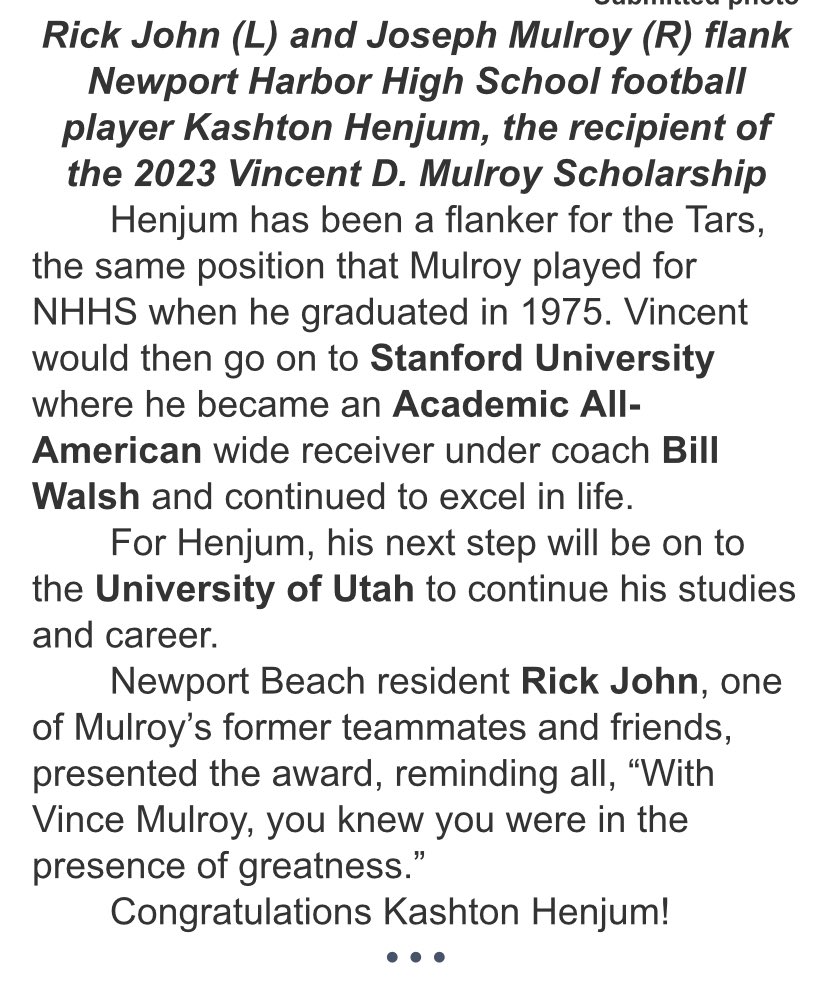 Super blessed to receive the Vincent D. Mulroy Award! Had a great time getting to know Mr. Rick
John and Mr. Joseph Mulroy and getting to learn more about the man behind the award Vincent Mulroy. It’s an honor to be the recipient of an award honoring such an outstanding man!