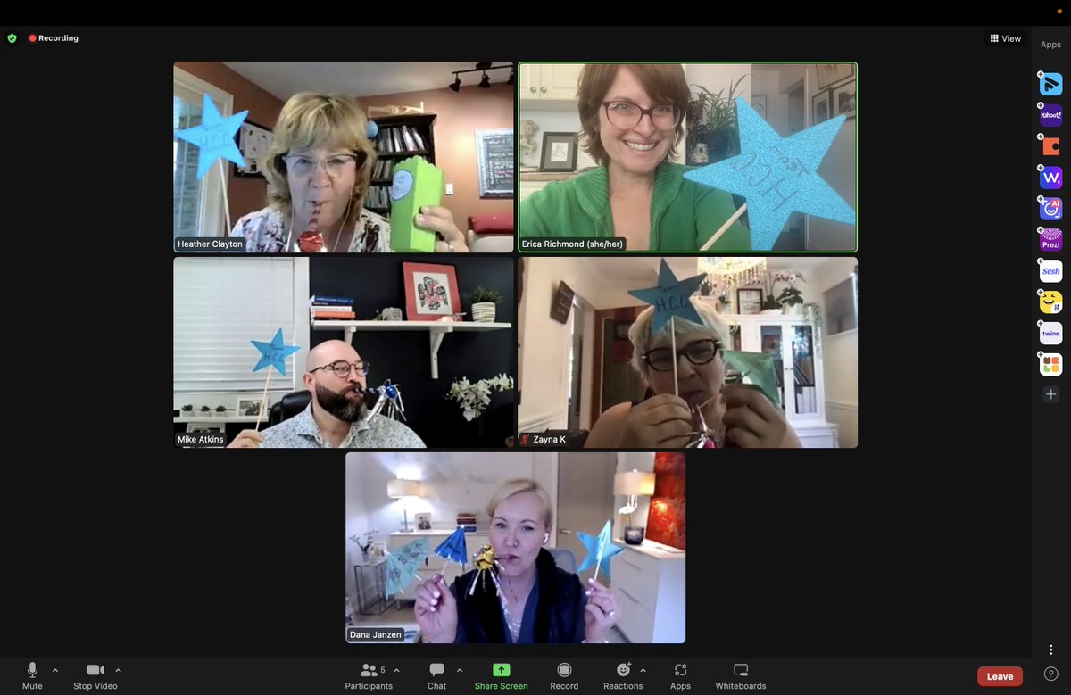 Yesterday I met with my coaching team for the last time before summer. I sent party kits to everyone in advance including party horns, drink umbrellas &amp; candy. We wrapped up our year with laughs, thoughtful reflections &amp; planning! How do you celebrate with your team? 
#coaching