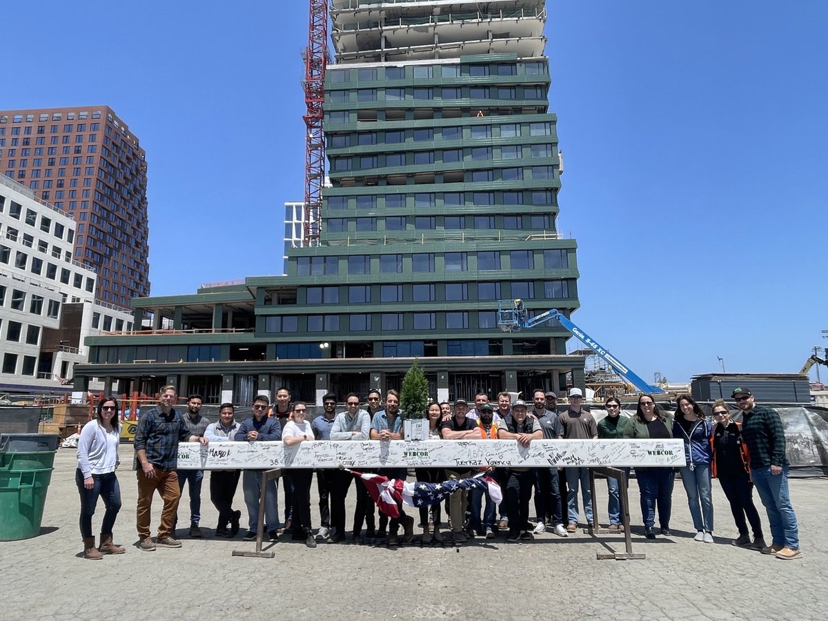 WebcorBuilders's tweet photo. Congrats to the Mission Rock Parcel F team on topping out! Webcor Concrete &amp; our incredible trade partners finished 26 days ahead of schedule with zero lost-time incidents. Many thanks to our Mission Rock partners for joining us in the celebration BBQ! #BuildWithWebcor https://t.co/EllPGt6mIO