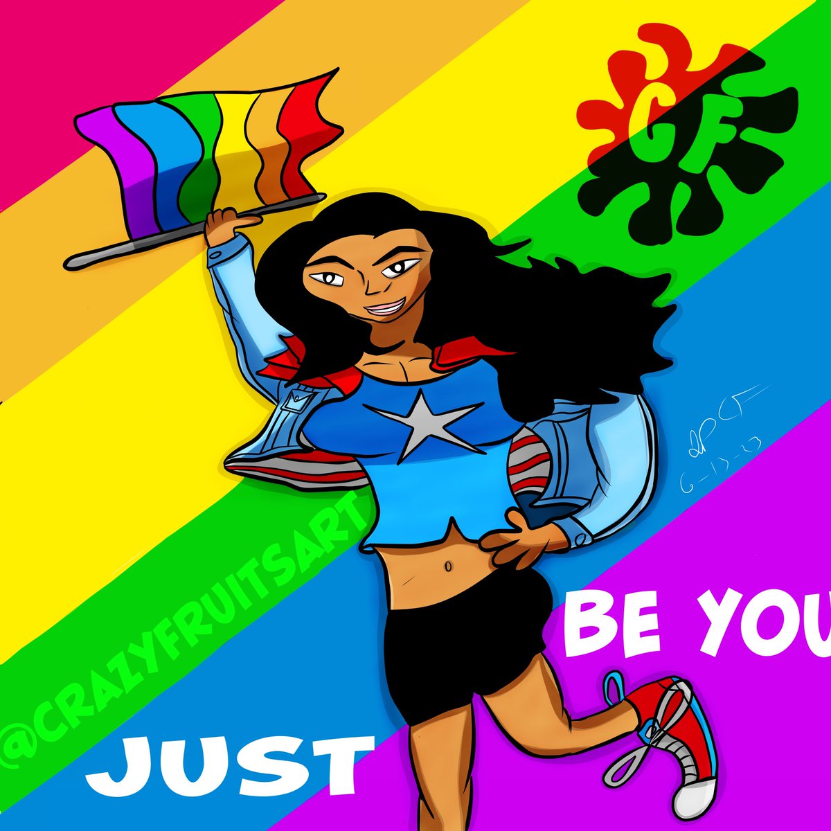 Hey my friends this is my #marvelmonday picture. This week theme is #marvelpride ! I went with #americachavez ! #Marvel #marvelpride #PrideMonth #pride #digitialdrawing #DigitalArtist #digitalillustration #illustraion #art #drawing #graphic #CartoonArt #cartoonist #drawing