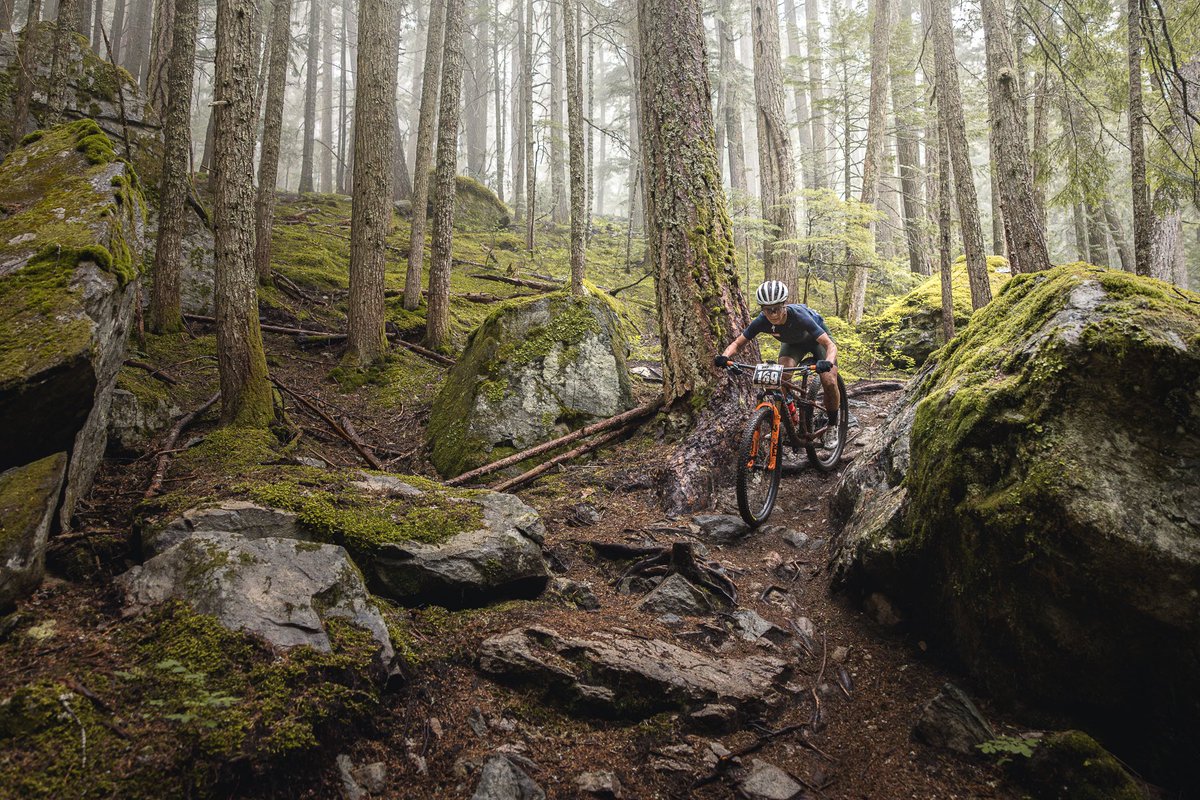Whistler Back Forty captured by Robin O’Neill. Excited to win a challenging race while having a fun day on the bike.