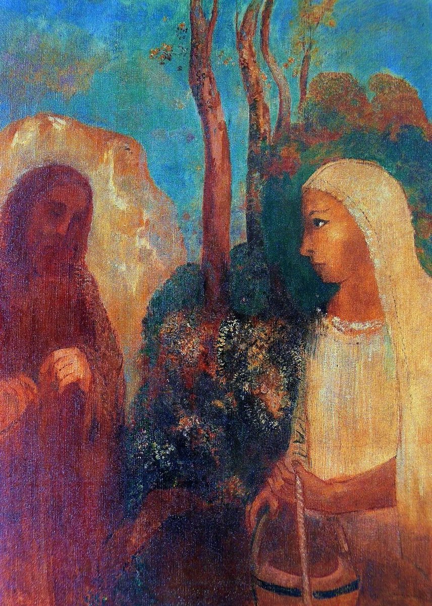 Odilon Redon  (1840–1916)
Christ and Samaritan Woman