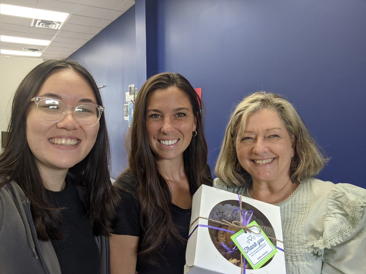 Overjoyed to have a surprise guest from <a href="/HWDSB/">HWDSB</a> bring delicious treats. Thank you <a href="/AAquin7/">Amber Aquin</a>, I've missed you!