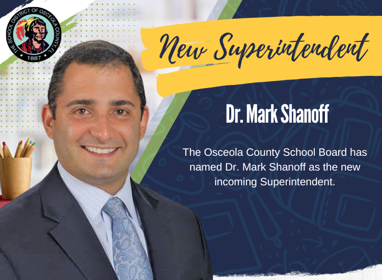 The Osceola County School Board has named Dr. Mark Shanoff as the new incoming Superintendent at tonight's board meeting. You can view his 100-day plan here: bit.ly/Shanoff100dayp…. #SDOCGoodtoGreat