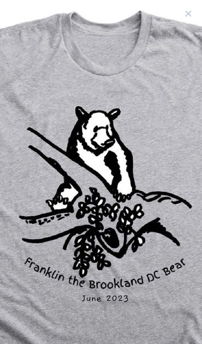 maustermuhle's tweet photo. Of course there’s now a commemorative t-shirt of Franklin the Brookland Bear! And the proceeds go to @HumaneRescue, which helped tranquilize and relocate Franklin. https://t.co/Pc7Fxcmgkd https://t.co/lbkeCO4uhG