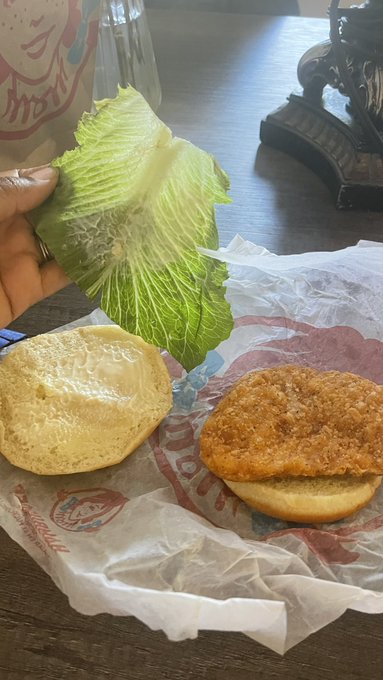 Wendy’s count your days cuz this supposed to be a crispy chicken BLT done gave me lettuce and Mayo 😡