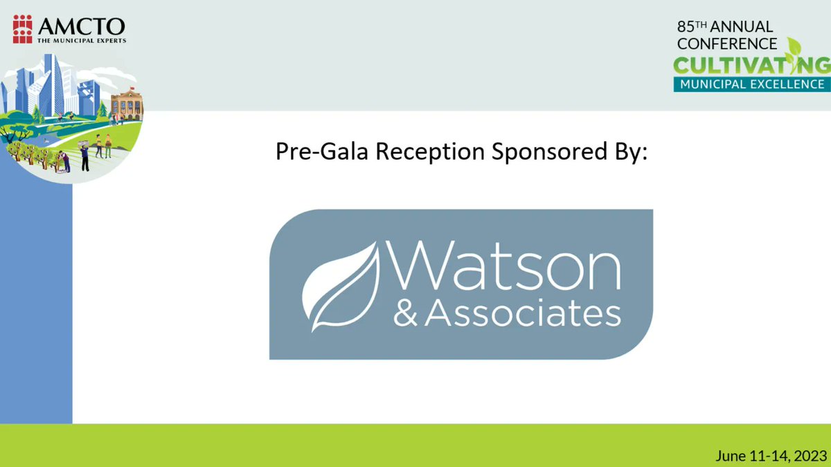 AMCTO (@amcto_policy) on Twitter photo It's almost time to kick off this year's Awards Gala - head down to Grand Halls C, D, & E for tonight's Pre-Gala Reception, sponsored by <a href="/WatsonEcon/">Watson & Associates Economists Ltd.</a>. Don't forget to bring your Awards Gala Dinner ticket with you! #OnMuniExcellence It's almost time to kick off this year's Awards Gala - head down to Grand Halls C, D, & E for tonight's Pre-Gala Reception, sponsored by <a href="/WatsonEcon/">Watson & Associates Economists Ltd.</a>. Don't forget to bring your Awards Gala Dinner ticket with you! #OnMuniExcellence