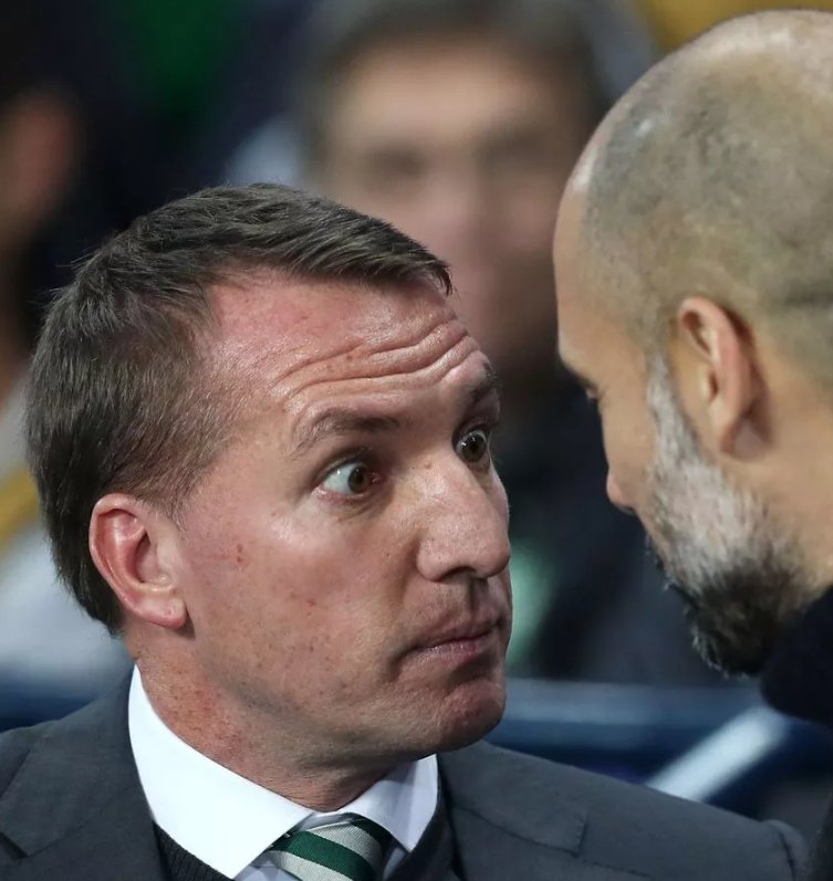 When Brendan shakes hands with Mick Beale at the Glasgow Derby 

*DONT LOOK AT THE MOLE, DONT LOOK AT IT BRENDAN