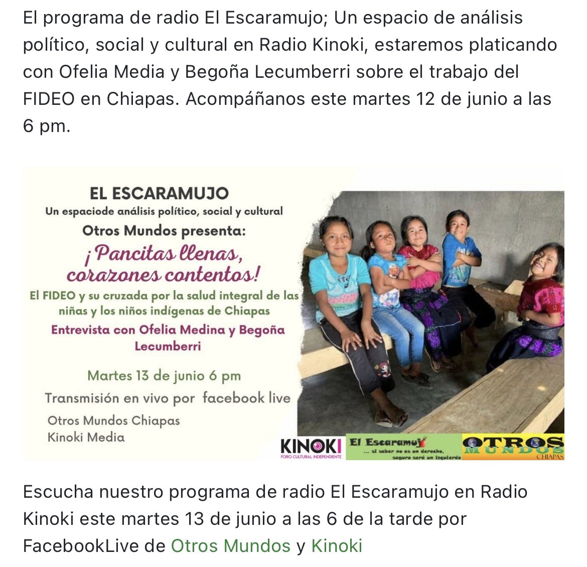 Begoña Lecumberri U (@begolecumberri) on Twitter photo ¡Desde San Cristóbal con amor!
<a href="/kinokisancris/">kinokisancristobal</a> @otrosmundoschiapas #ofeliamedina <a href="/begolecumberri/">Begoña Lecumberri U</a> @vardnaid #nutricion ¡Desde San Cristóbal con amor!
<a href="/kinokisancris/">kinokisancristobal</a> @otrosmundoschiapas #ofeliamedina <a href="/begolecumberri/">Begoña Lecumberri U</a> @vardnaid #nutricion