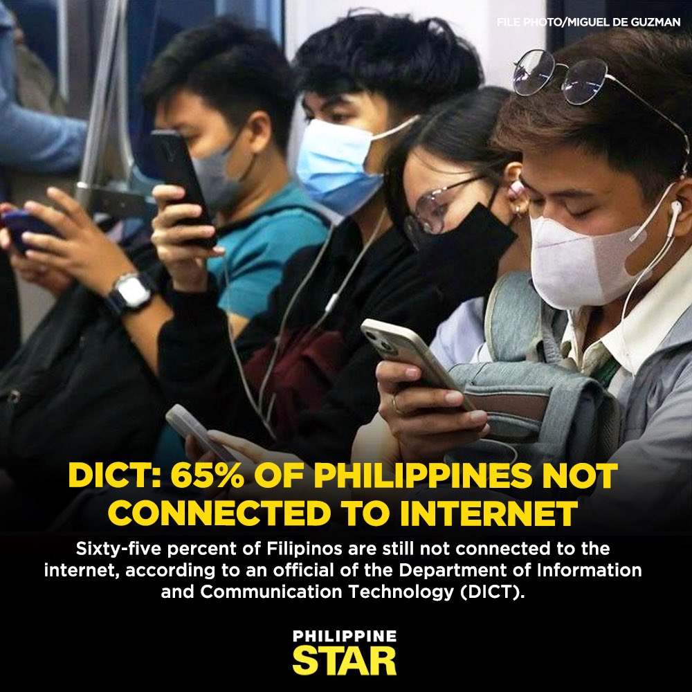 The philippine star on twitter with only 35 percent of the country