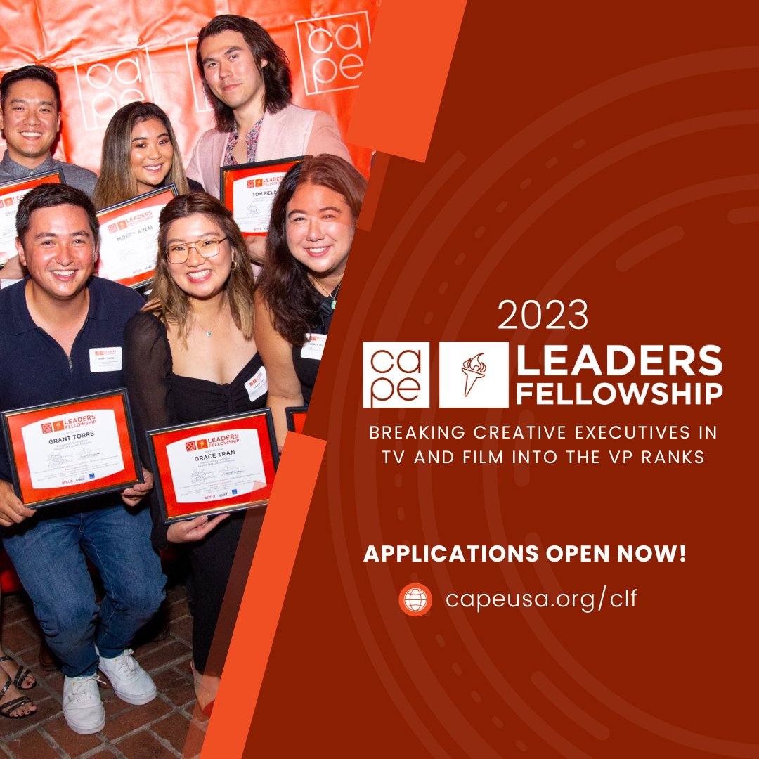 CAPE is searching for applicants for the CAPE Leaders Fellowship! The program is an incubator to equip the next generation of creative executives with the skills and professional network to break into the VP ranks. Apply at capeusa.org/clf by end of Monday, June 26, 2023.