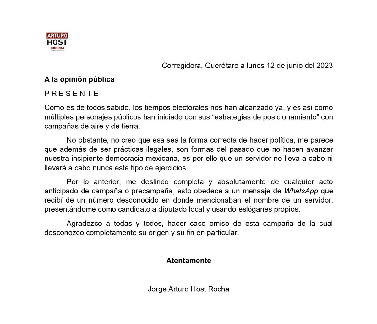 arturohost's tweet photo. 📣📣📣 #Comunicado 📣📣📣

A la opinión pública https://t.co/XAOmgOlQLP