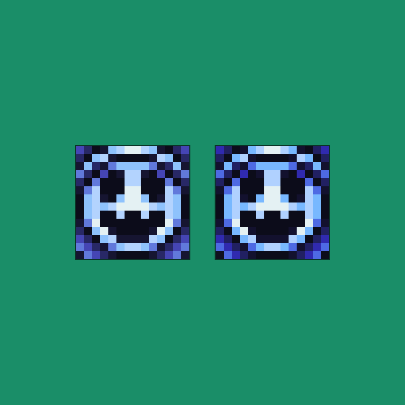 Had some stuff come up so I wasn't able to post earlier, but here's my attempt at @alisdaiross 's #canvaschallenge, which ended up being 14x14. Very tiny Jack Frost #pixelart