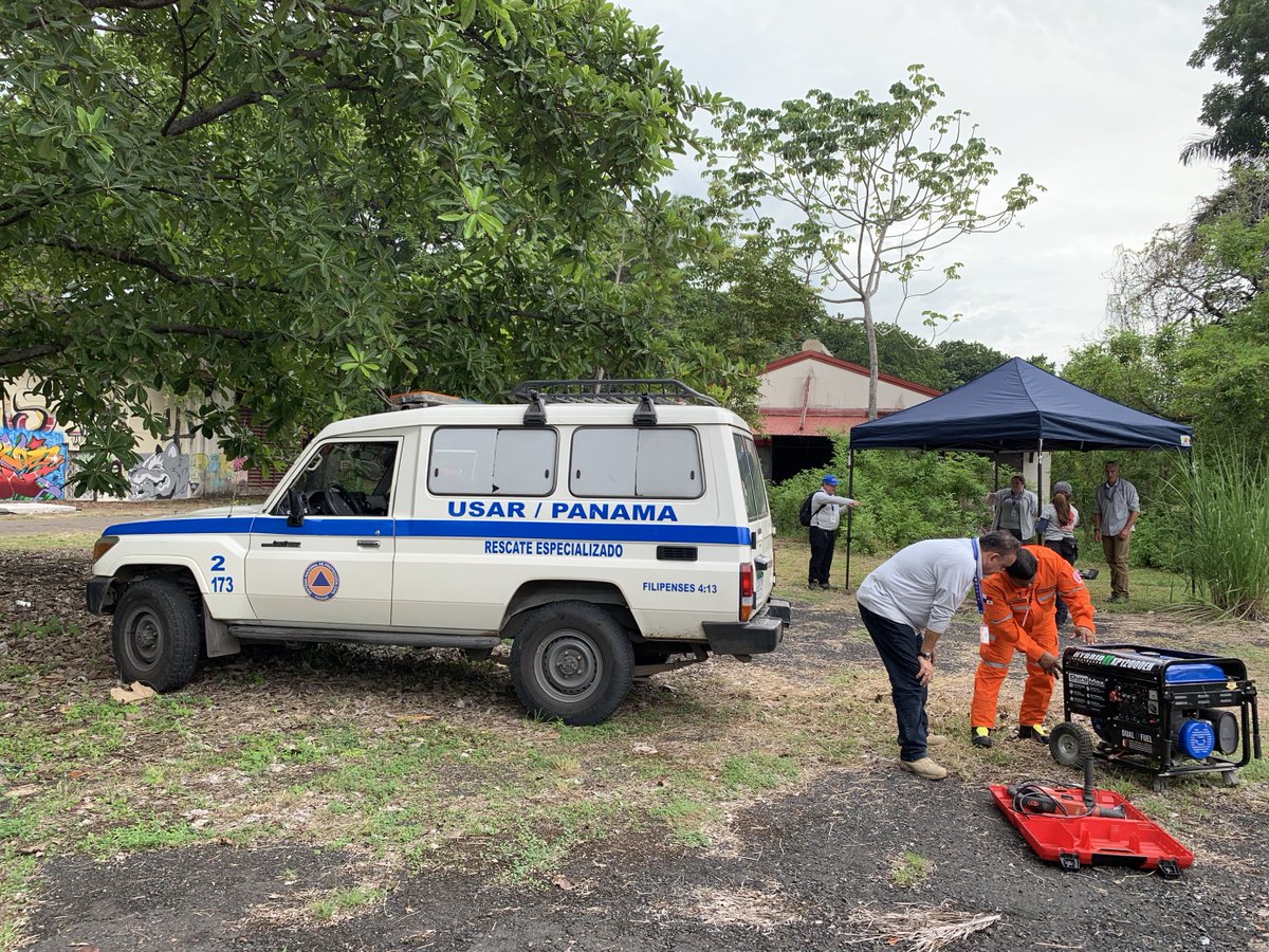 TeamRubicon's tweet photo. Team Rubicon is in Panama, setting up their EMT type 1 Mobile to support the @CEPREDENAC Regional Drill which begins tomorrow. https://t.co/oc0cuVY7wI