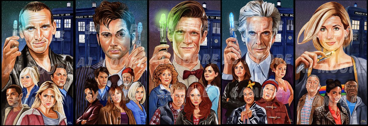 I'll go first.
10th, Martha Jones & Donna Noble

Who's your Doctor & Companions?

#ArtistAJMoore #drwho #9thdoctor #10thdoctor #11thdoctor #12thdoctor  #12thdoctor #13thdoctor #christophereccleston #davidtennant #mattsmith #petercapaldi #jodiewhittaker #copicmarkers