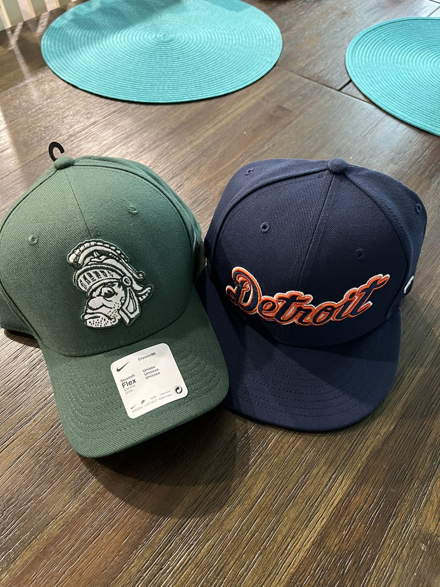Got the new Gruff Sparty hat in today along with the Tigers Detroit cursive in to represent in the Dallas metroplex area. Go green go white!
#michiganstateuniversity